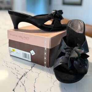 Bandolino Humble Pie Peep-Toe Heels | 0311 | Women’s Size 8.5 | Black Leather